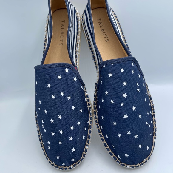 Talbots Izzy Star Printed cotton Espadrille shoes women size 10.5 - Picture 12 of 12